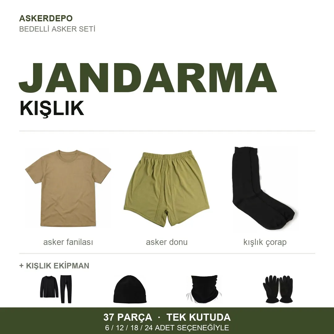 Jandarma Kışlık Bedelli Asker Seti